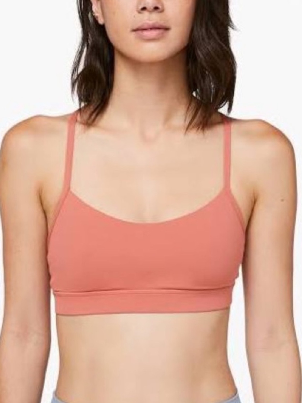 Lululemon Orange & White Racerback Light-Support Bralette Size‎ 4 Bundle